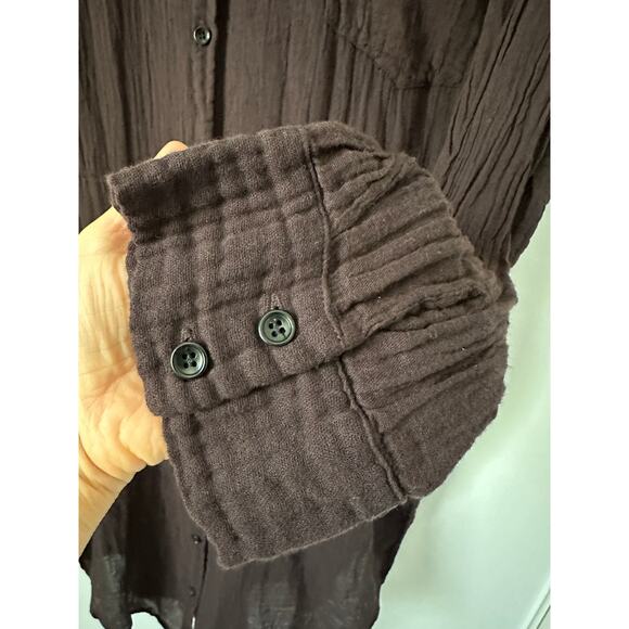 Raquel Allegra Gauze Purple Shirt Dress size 3 - Large - Picture 5 of 10